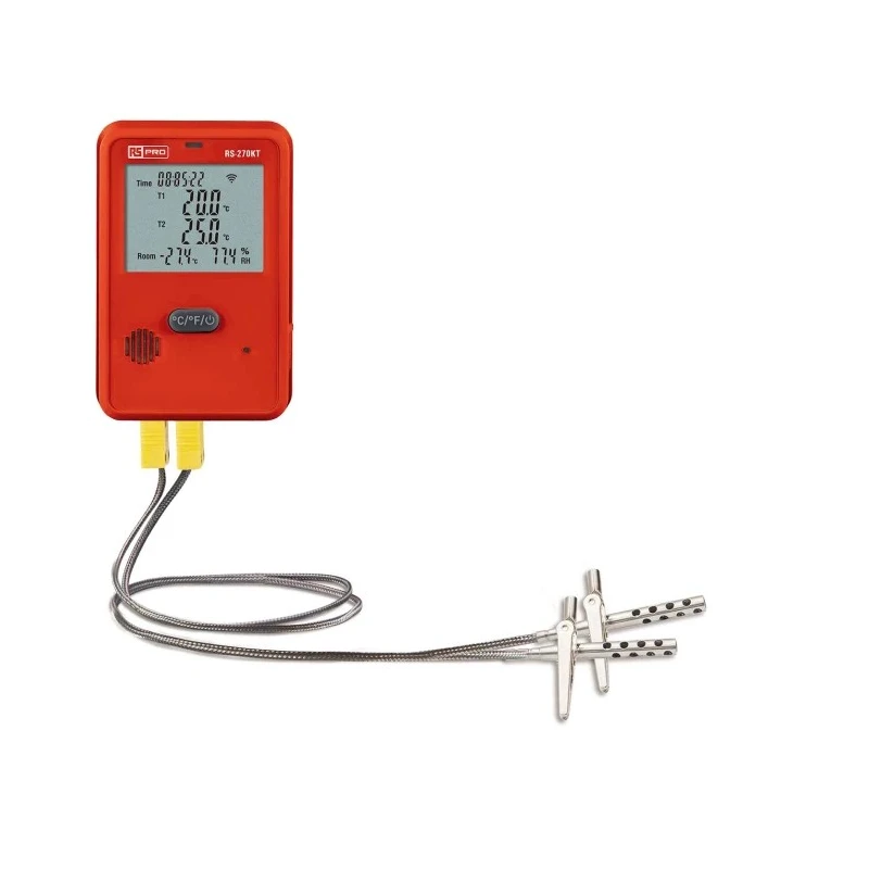 RS PRO K Probe Recording Digital Thermometer, 70 °C Max, ±1°C Accuracy, RSCAL DT-270KT