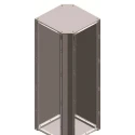 ABB Stainless Steel Floor Standing Enclosure E8R8 Series Single Door Opaque IP54 944mm x 944mm x 1913mm 2CPX045687R9999