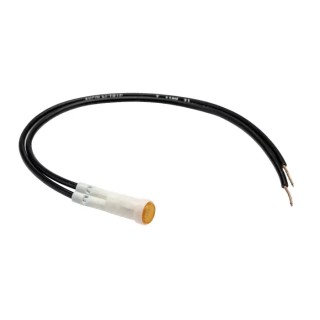 Arcolectric (Bulgin) Ltd 2950 Series Orange Panel Mount Indicator, 110V AC, Lead Wire Termination, Prominent L295000NAH