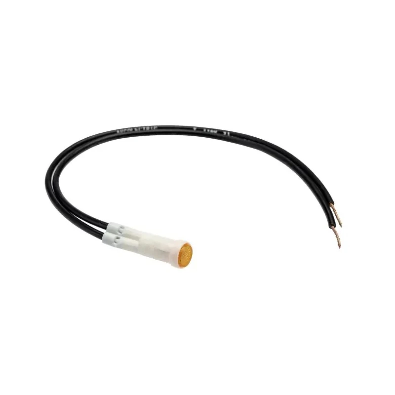 Arcolectric (Bulgin) Ltd 2950 Series Orange Panel Mount Indicator, 110V AC, Lead Wire Termination, Prominent L295000NAH