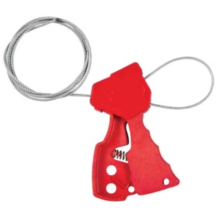 Brady Red 1-Lock Lockout Glass Filled Nylon Cable Lockout Device 7.87 mm ASSY, CABLE L/O, RED 6'