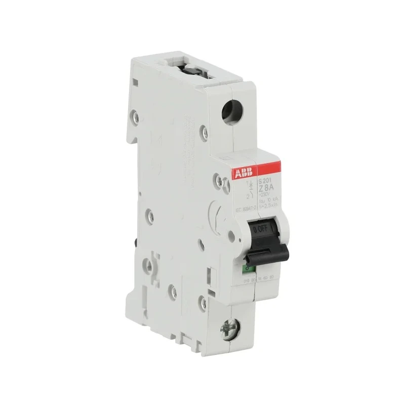 ABB System Pro M Compact S200 Miniature Circuit Breaker, 1-Pole, 8A, Type Z, 400V AC, 72V 2CDS251001R0408 S201 Z 8A - 10 KA