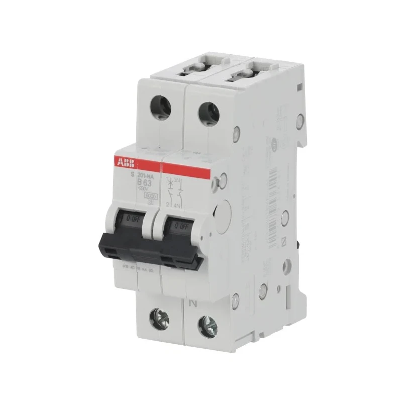 ABB Miniature Circuit Breaker System Pro M Compact S200, 1-Pole, 63A, Type B Thermomagnetic Trip, 400V AC 2CDS251103R0635