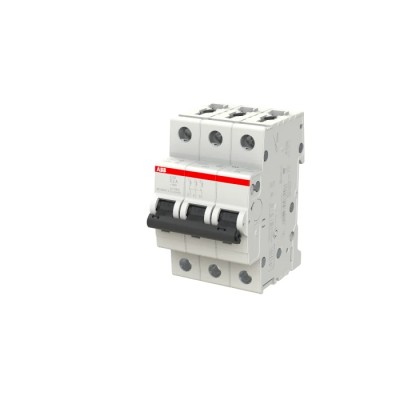 ABB System Pro M Compact S200 Miniature Circuit Breaker, 3-Pole, 3A, Type Z, 400V AC, 6 kA 2CDS253001R0318 S203 Z 3A - 10 KA