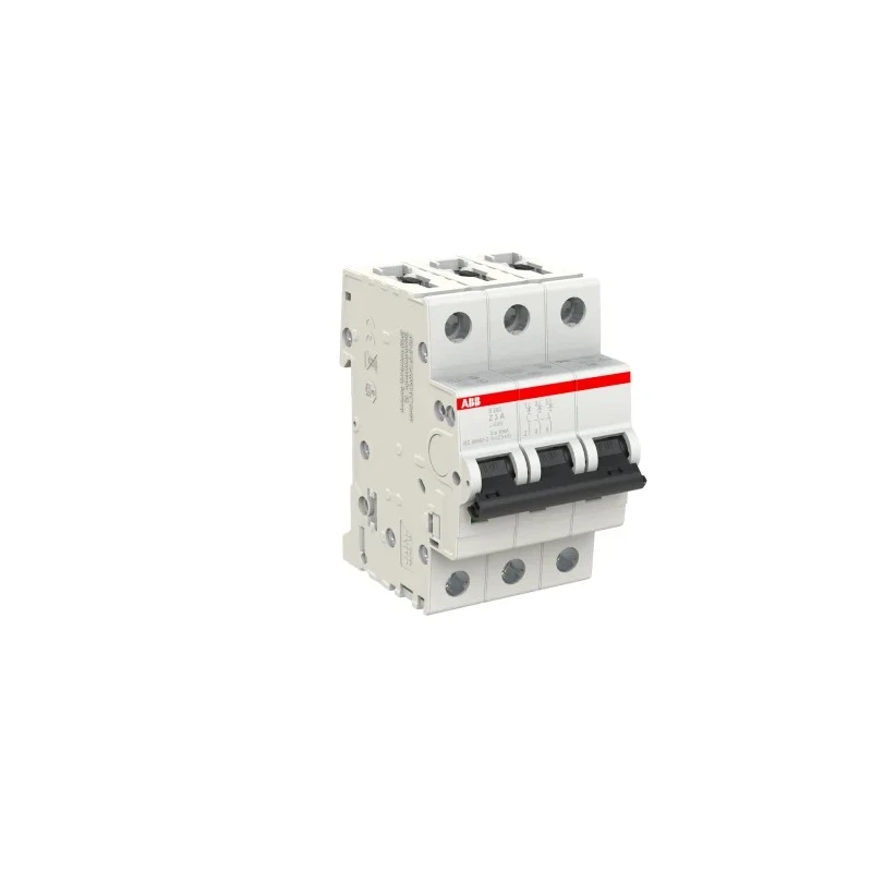 ABB System Pro M Compact S200 Miniature Circuit Breaker, 3-Pole, 3A, Type Z, 400V AC, 6 kA 2CDS253001R0318 S203 Z 3A - 10 KA