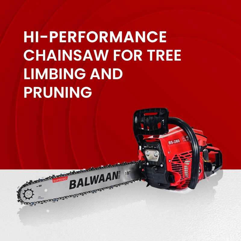 Balwaan BS-280 18 Inches Supremo Chainsaw with 62cc Engine