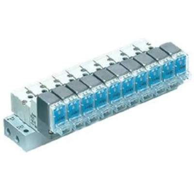 SMC SYJ700 Series 3 Station Metric Manifold Aluminium Body Internal Pilot Manifold 