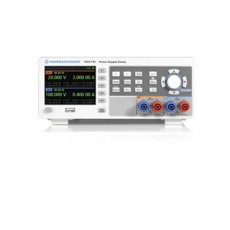 Rohde & Schwarz Digital Bench Power Supply Bundle 2-Output 0 mV to 100 V, 80 W, 2 A Max NGA142COMb