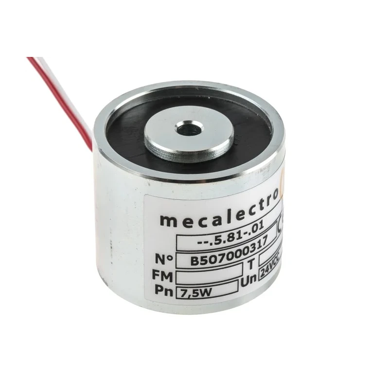 Mecalectro Holding Magnet 440 N Holding Force 24V DC Soft Iron Body 5.81.01