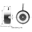 Mecalectro Holding Magnet 440 N Holding Force 24V DC Soft Iron Body 5.81.01