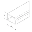 RS PRO MINI Series White Polyvinyl Chloride Cable Trunking 2 m Length 237-4033