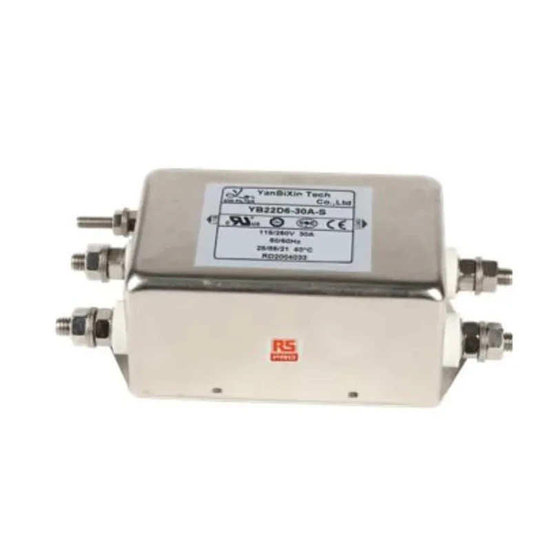 RS PRO Chassis Mount EMI Filter 30 A 250V AC 50Hz, 60 Hz, 1 Phase, Screw Termination 237-8717