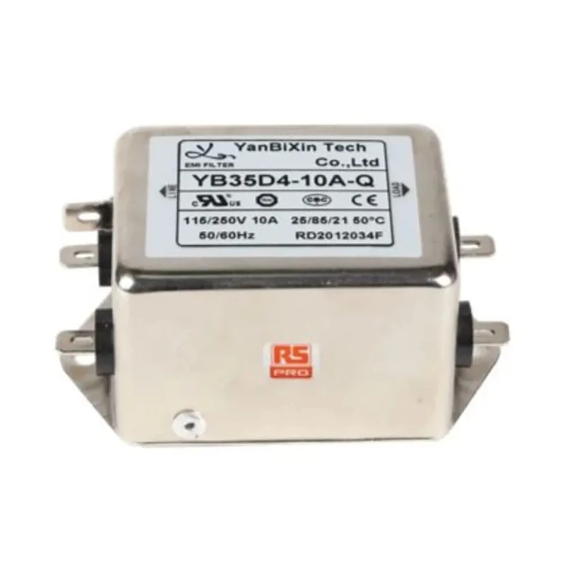 RS PRO 10 A 250V AC 50Hz 60Hz Chassis Mount Power Line Filter Fast-On 1 Phase 237-8724