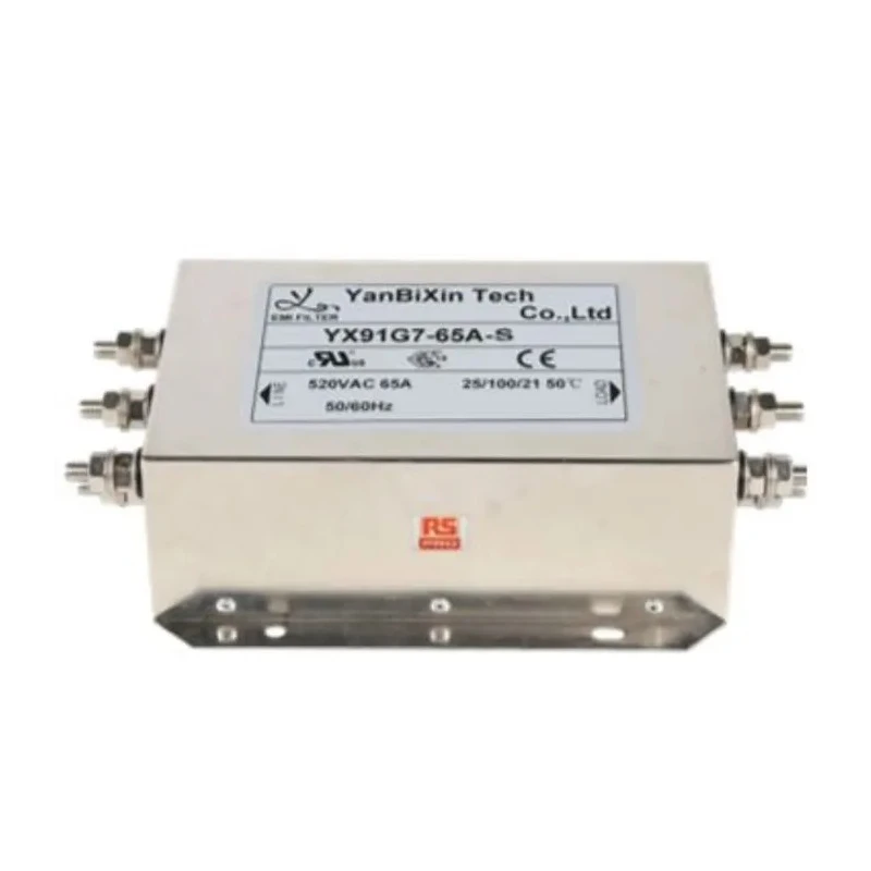 RS PRO 65 A 520V AC 50Hz, 60 Hz Chassis Mount Power Line Filter, Screw Termination, 3 Phase 237-8768