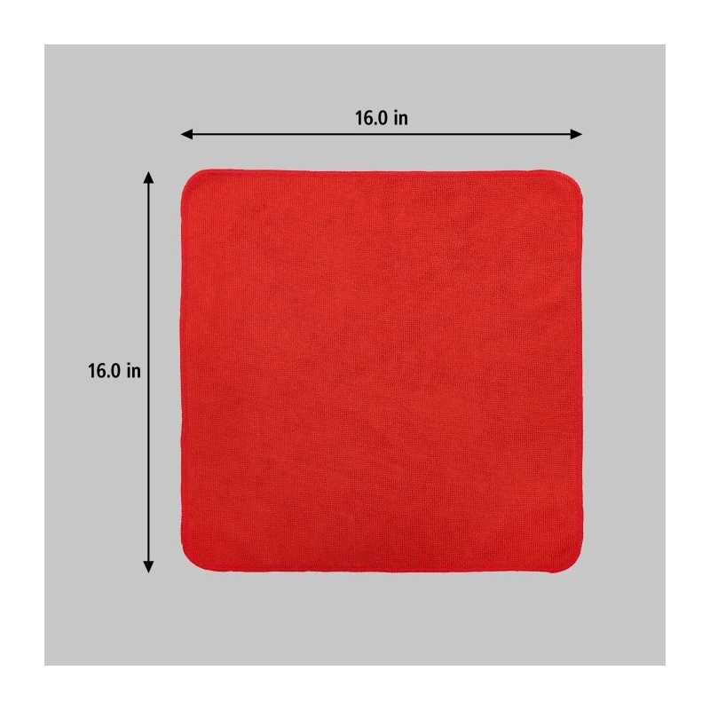 Rubbermaid Commercial Products HYGEN MF R-40 Red Microfibre Cloths for Wet/Dry Use 304.8 x 304.8 mm Case of 24 1820581