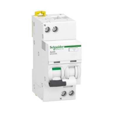 Schneider Electric Residual Current Circuit Breaker with Overload Protection, 25A Current Rating, 1-Pole, 300 mA A9DK5625