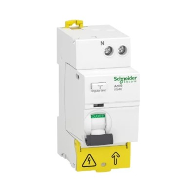 Schneider Electric Residual Current Circuit Breaker 63A 1-Pole 30mA Type AC 1500A Breaking Capacity 230V AC Acti9 A9R67663