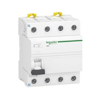 Schneider Electric iIDK Series Residual Current Circuit Breaker, 40A, 4-Pole, 30 mA Sensitivity, Type AC, 500A Acti9