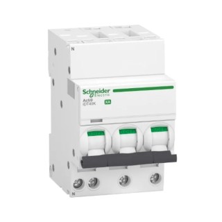 Schneider Electric Miniature Circuit Breaker 3+N-Pole 25A Type C 230V AC 4500A Breaking Capacity Acti9 iDT40K XA A9PK1725