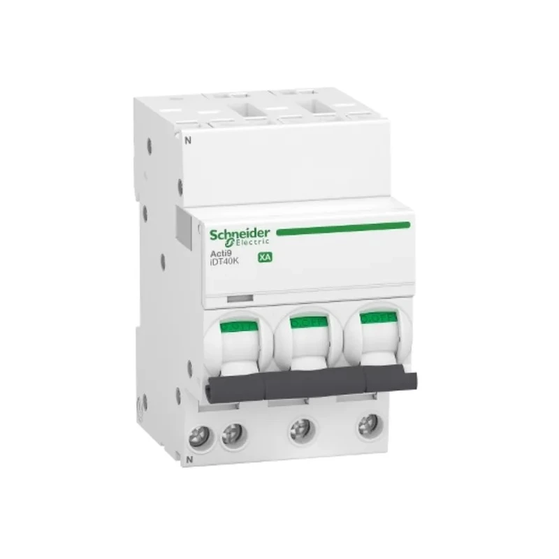 Schneider Electric Acti9 iDT40K XA Miniature Circuit Breaker 3+N-Pole, 40A, Type C, 230V AC, 4500A Breaking Capacity A9PK1740