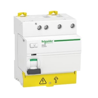 Schneider Electric Residual Current Circuit Breaker 25A 3+N-Pole 300 mA Type AC 500 A 230V AC Acti9 iIG40K Series A9R79725