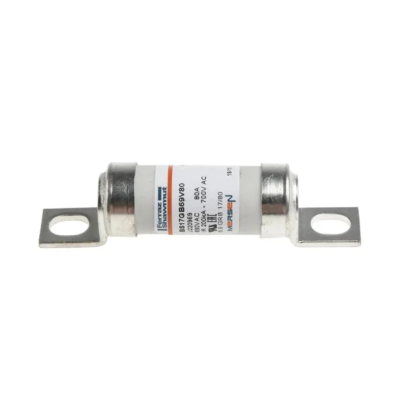 Mersen 80A British Standard Fuse 17 x 49 mm 690V Protistor Series J220969 / BS17GB69V80