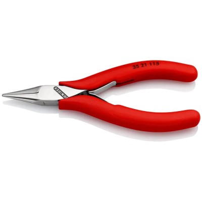Knipex Chrome Steel 1-Piece Long Nose Plier, 115mm Overall Length, 22.5mm Jaw Length, Mirror Polished Finish 35 21 115