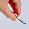 Knipex Chrome Steel 1-Piece Long Nose Plier, 115mm Overall Length, 22.5mm Jaw Length, Mirror Polished Finish 35 21 115
