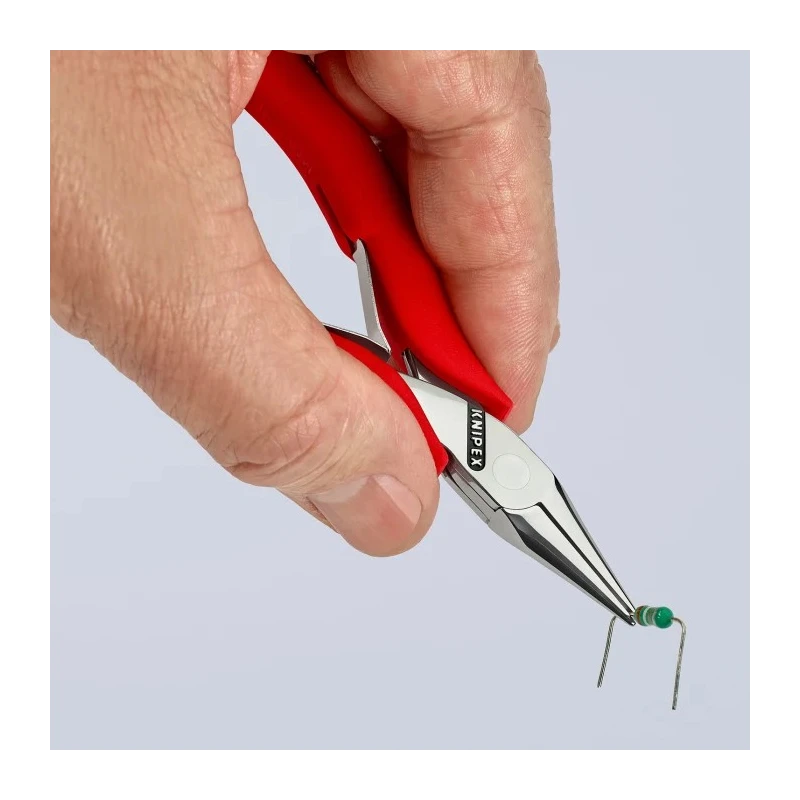 Knipex Chrome Steel 1-Piece Long Nose Plier, 115mm Overall Length, 22.5mm Jaw Length, Mirror Polished Finish 35 21 115