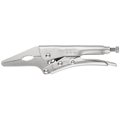 Knipex Mole Grips Long Nose Steel Pliers 165mm Overall Length, 24mm Jaw 41 34 165