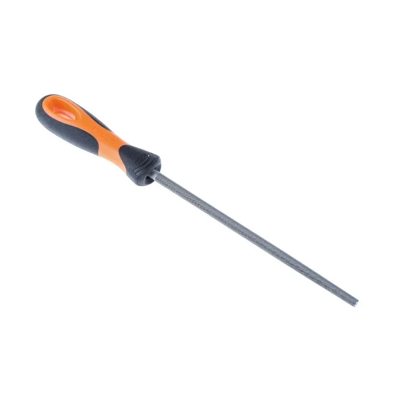 Bahco Engineers File Second Cut Round Shape 200 mm Length 8 mm Width with Round Handle Included 1-230-08-2-2