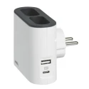 Legrand 6A France Germany Multi-Outlet Plug Type E with USB Type A and C Ports 049401