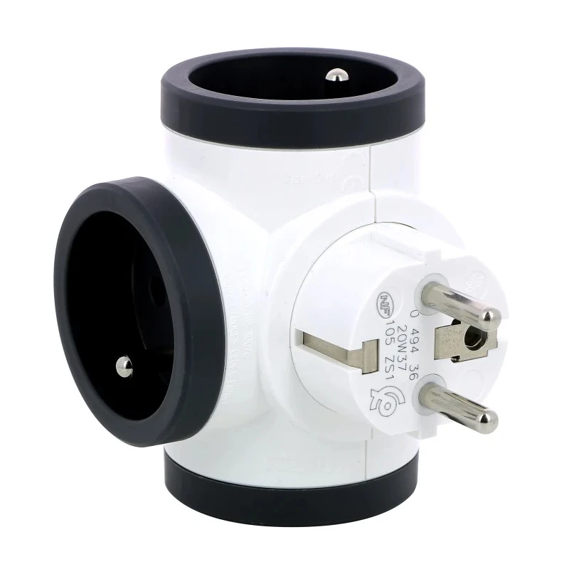 Legrand 16A Germany France Belgium Multi-Outlet Plug, Plug-in Plastic 049436