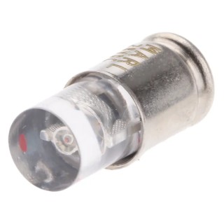 Marl Red Indicator Lamp Single Chip with Midget Groove Base, 4.9 mm Diameter, 20mA, 120° Viewing Angle 205-501-23-38