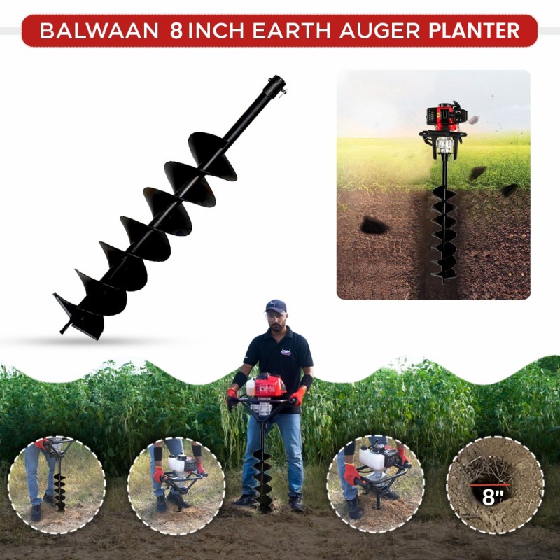 8 Inches Double Spiral Planter for Earth Auger, MTAK-AC-EA-5515