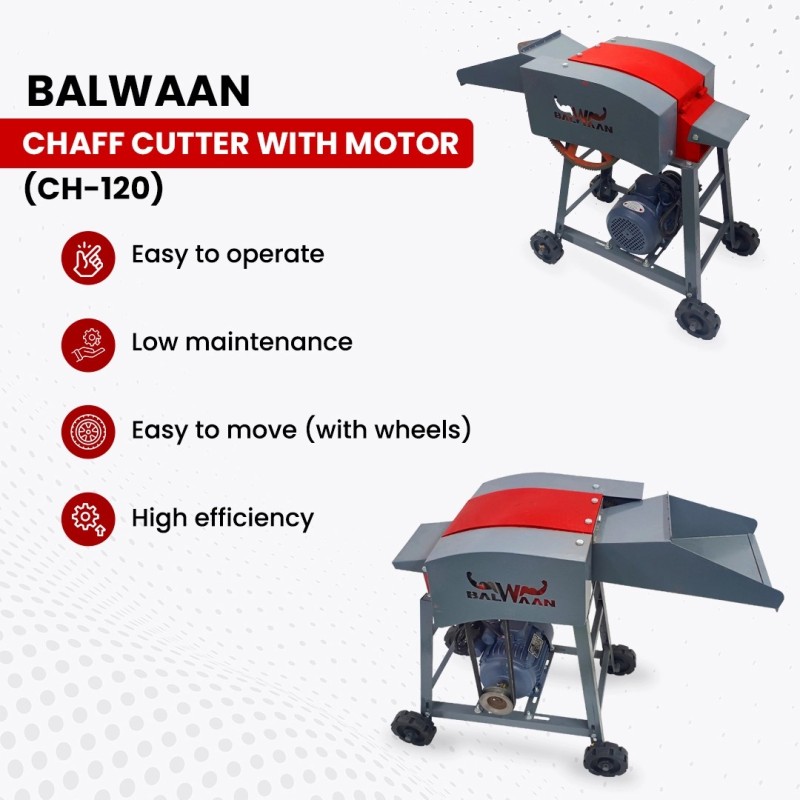 Balwaan CH-120 Chaff Cutter with Motor