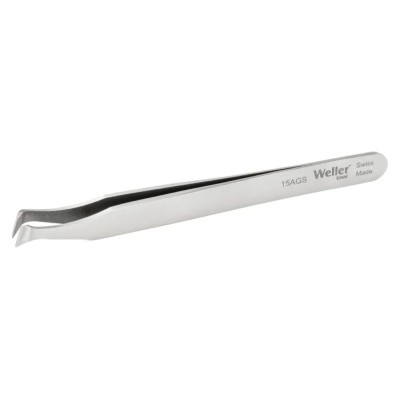 Erem 115mm Carbon Steel Oblique ESD Safe Tweezer 15AGS