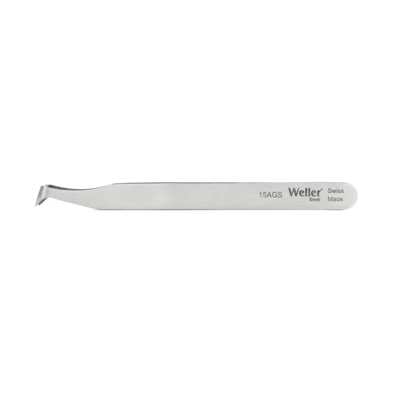 Erem 115mm Carbon Steel Oblique ESD Safe Tweezer 15AGS