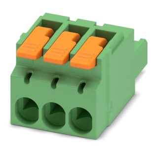 Phoenix Contact Pluggable Terminal Block, 3-Contact, 5.08 mm Pitch, 1 Row, 320 V, 16 A, Polyamide Housing 1110582