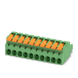 Phoenix Contact Pluggable Terminal Block, 10-Contact, 5.08 mm Pitch, 1 Row, 16A, 320V, Push-in Connection 1110592