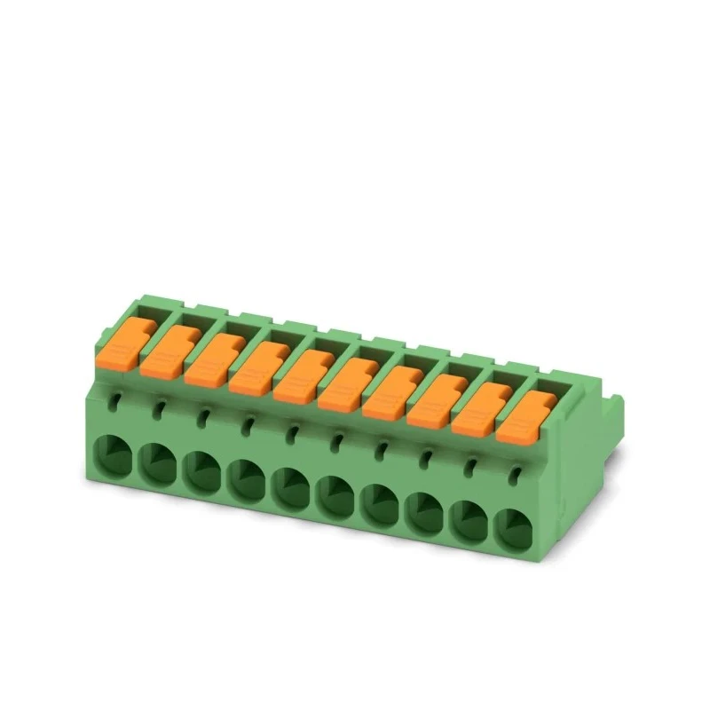Phoenix Contact Pluggable Terminal Block, 10-Contact, 5.08 mm Pitch, 1 Row, 16A, 320V, Push-in Connection 1110592