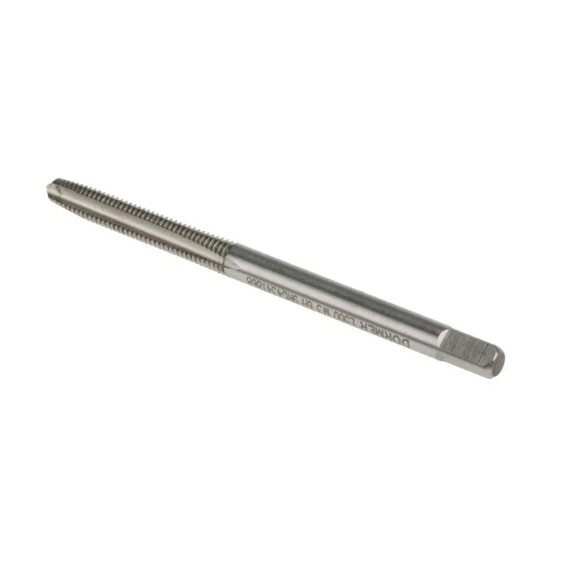 Dormer HSS Straight Flute Machine Threading Tap, M3 Thread Size, Metric Standard, ISO 529, Overall Length 48mm E500M3NO1