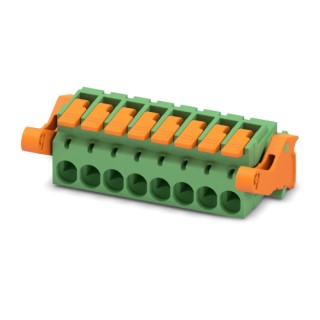 Phoenix Contact Pluggable Terminal Block 8-Contact 5.08 mm Pitch 1 Row 16A Current 320V Voltage Polyamide Housing 1110613