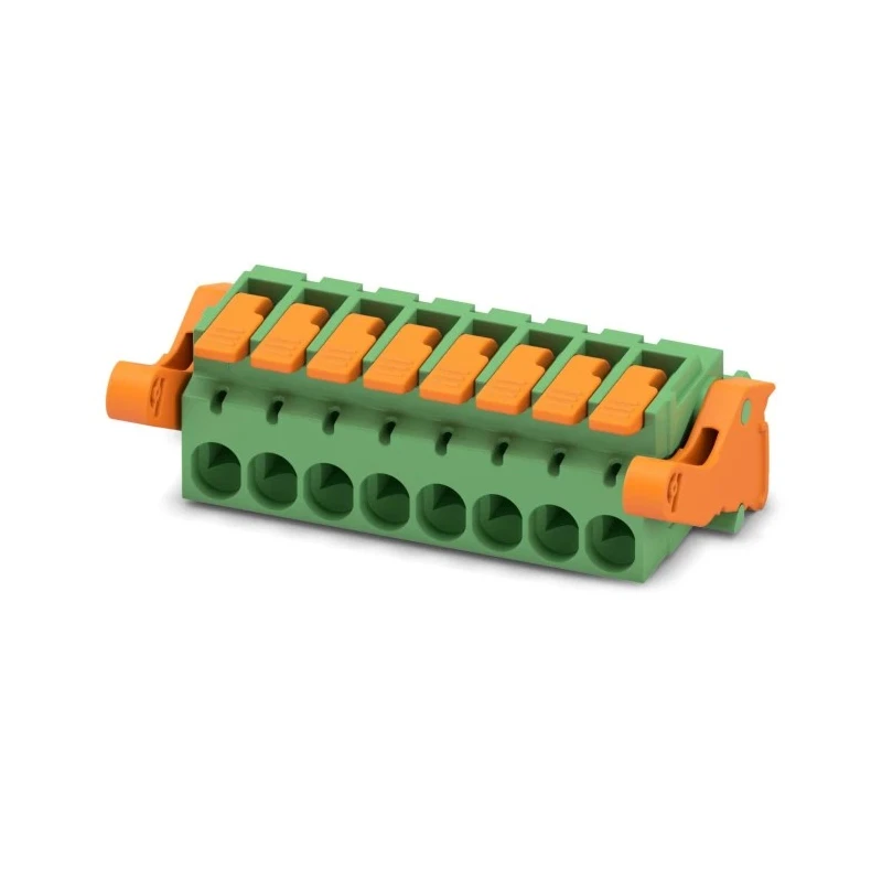 Phoenix Contact Pluggable Terminal Block 8-Contact 5.08 mm Pitch 1 Row 16A Current 320V Voltage Polyamide Housing 1110613