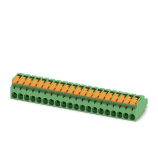 Phoenix Contact Pluggable Terminal Block, 20-Contact, 5.08 mm Pitch, 1 Row, 16A, 320V, Polyamide Housing, Female 1110606