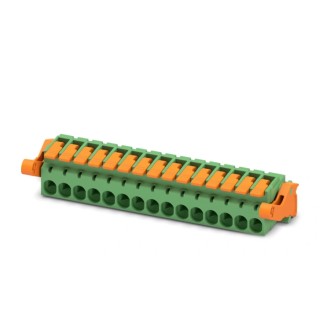Phoenix Contact Pluggable Terminal Block 15-Contact 5.08 mm Pitch 1 Row 320V 16A Polyamide Housing 1110621