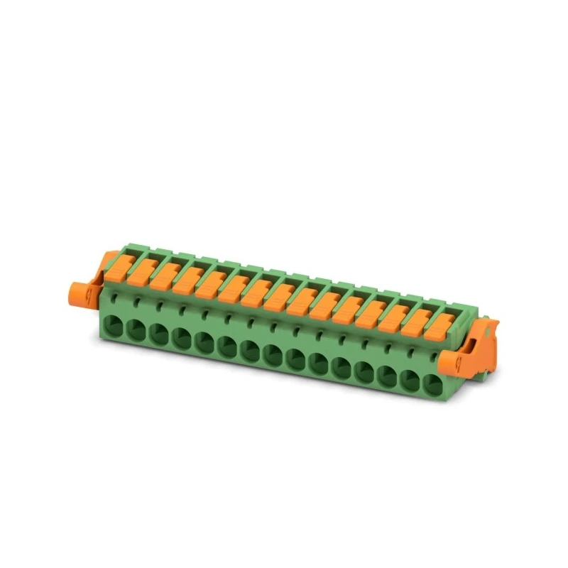 Phoenix Contact Pluggable Terminal Block 15-Contact 5.08 mm Pitch 1 Row 320V 16A Polyamide Housing 1110621