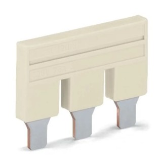WAGO Insulated Male Jumper 4 Contacts Light Grey 800 V IEC/EN, Copper Contact Material 2016-404