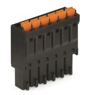 WAGO Pluggable Terminal Block 5-Contact 3.5 mm Pitch 1 Row 160V 8A Push-in Cage Clamp 714-105