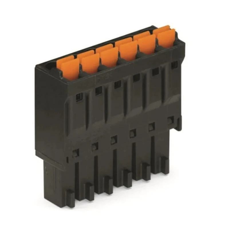 WAGO Pluggable Terminal Block 5-Contact 3.5 mm Pitch 1 Row 160V 8A Push-in Cage Clamp 714-105